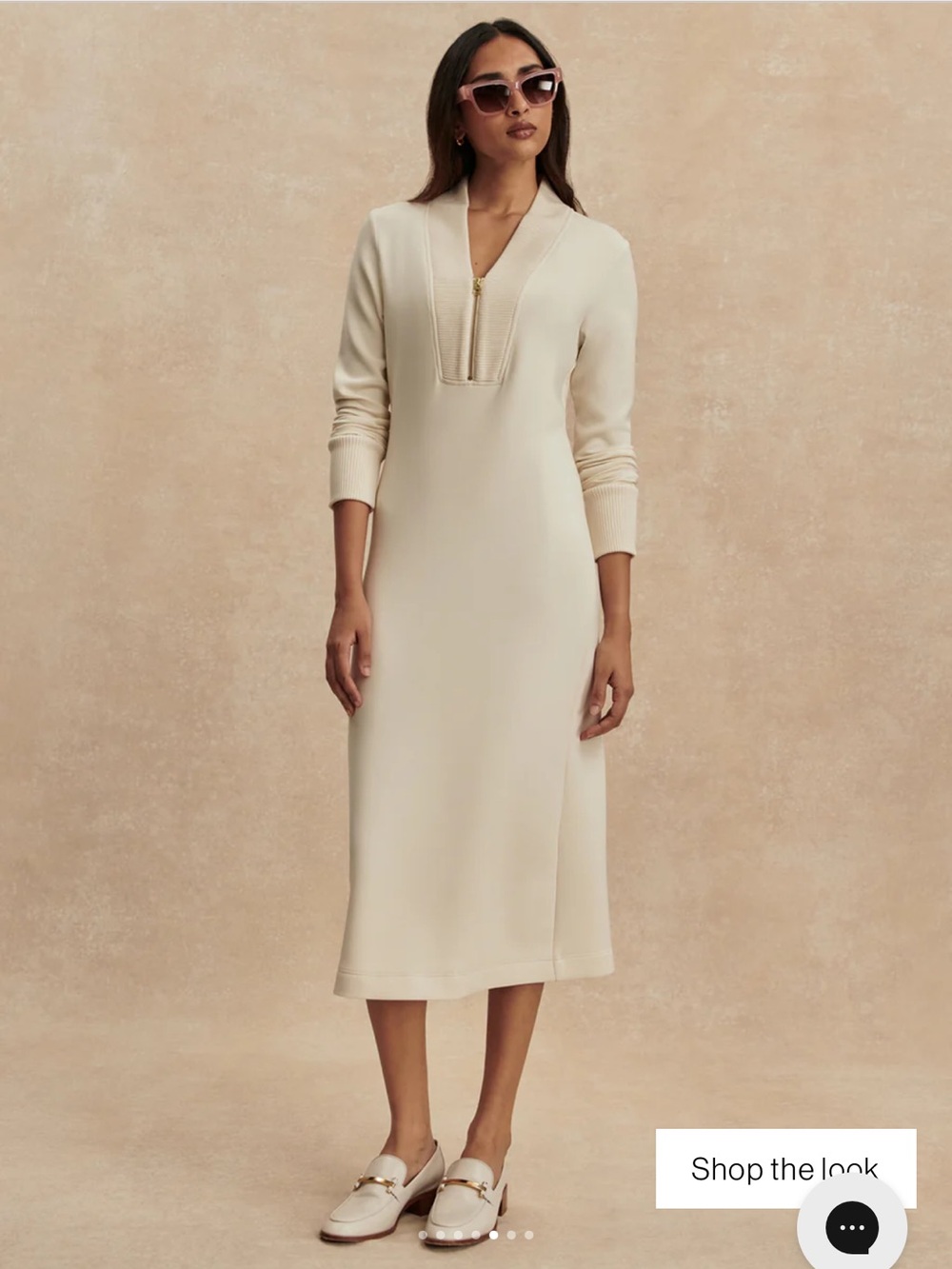 Varley Bree Half Zip Midi Dress